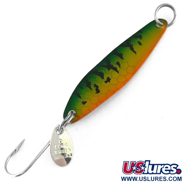 Vintage  Luhr Jensen Needle fish 2, 3/32oz Fire Tiger fishing spoon #7186