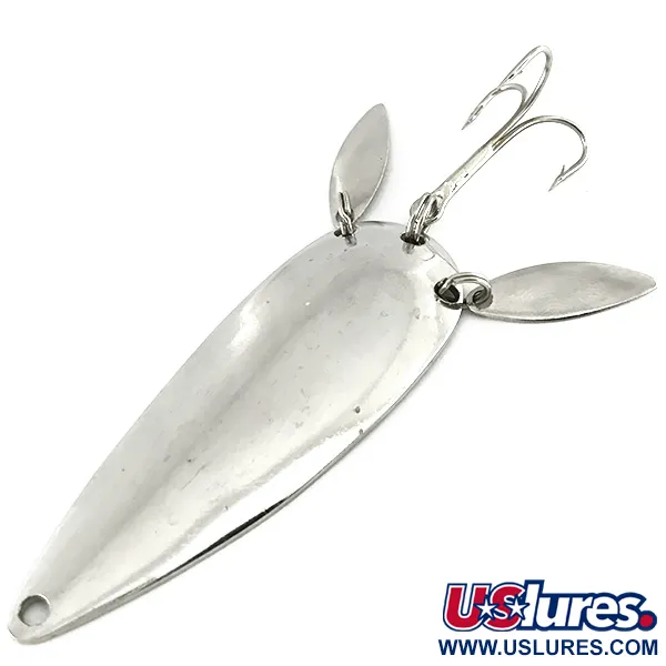 Vintage   Marathon (with sonic blades), 3/5oz Nickel fishing spoon #7189