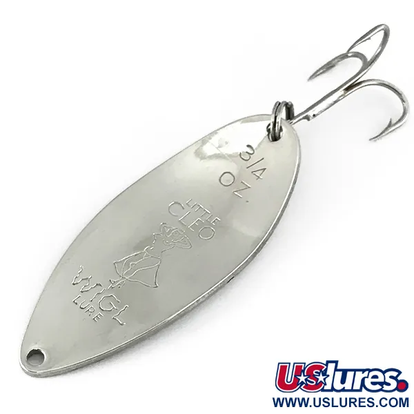 Vintage  Seneca Little Cleo (Hula Girl), 3/4oz Nickel / Blue fishing spoon #7190