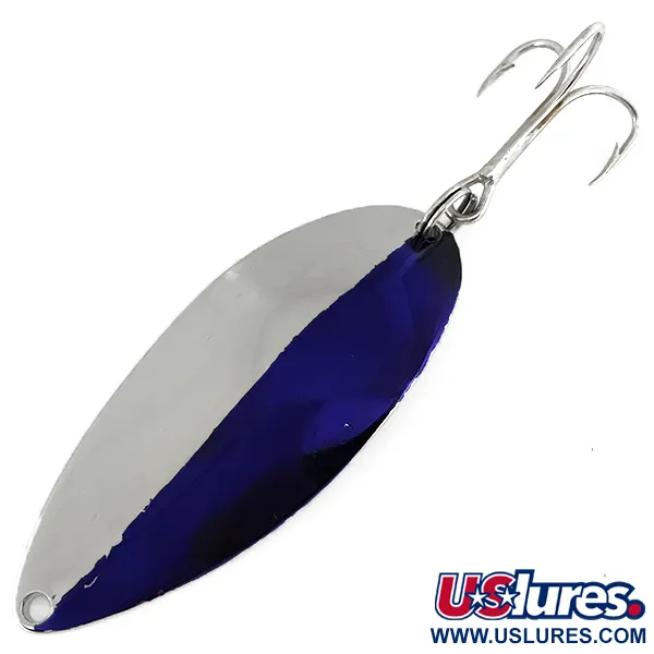 Vintage  Seneca Little Cleo (Hula Girl), 3/4oz Nickel / Blue fishing spoon #7190