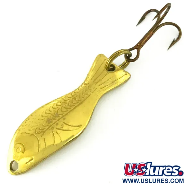 Vintage   Al's gold fish, 3/16oz Gold fishing spoon #7208