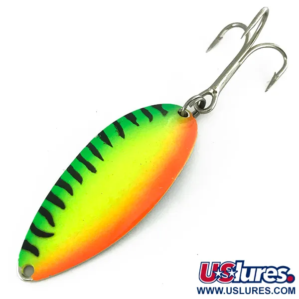 Vintage   Acme Little Cleo, 3/4oz Fire Tiger fishing spoon #7210