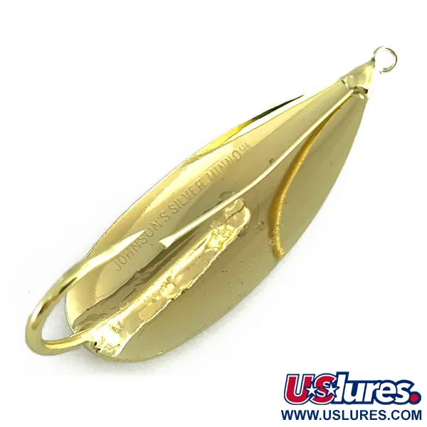 Vintage   Weedless Johnson Silver Minnow, 3/5oz Gold fishing spoon #7231