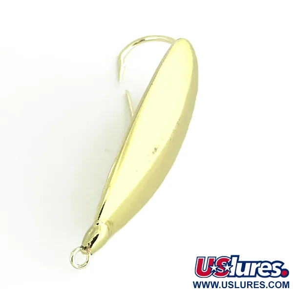 Vintage   Weedless Johnson Silver Minnow, 3/5oz Gold fishing spoon #7231