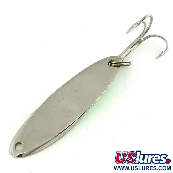 Vintage  Acme Kastmaster , 3/8oz Nickel / Green fishing spoon #7233