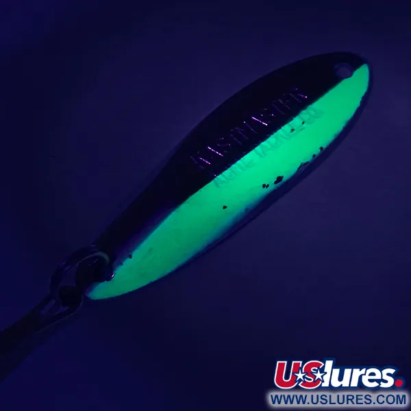 Vintage  Acme Kastmaster , 3/8oz Nickel / Green fishing spoon #7233