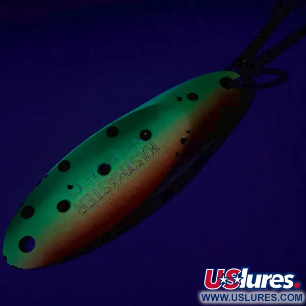 Vintage  Acme Kastmaster UV, 3/4oz Fire Tiger fishing spoon #7234