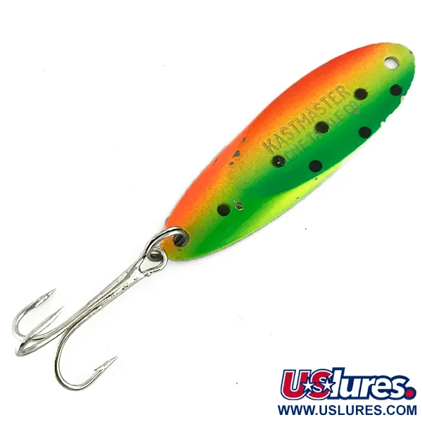 Vintage  Acme Kastmaster UV, 3/4oz Fire Tiger fishing spoon #7234