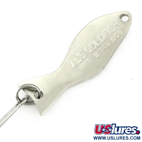 Vintage   Al's gold fish, 1/4oz Nickel fishing spoon #7236