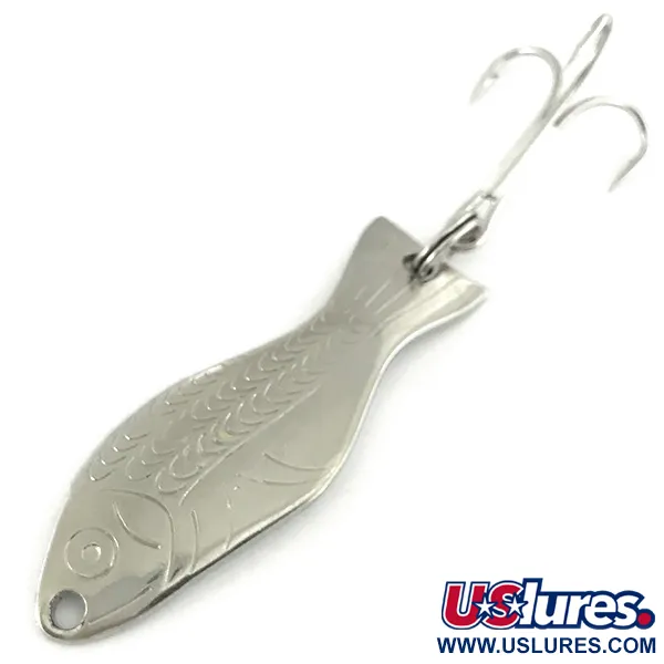 Vintage   Al's gold fish, 1/4oz Nickel fishing spoon #7236