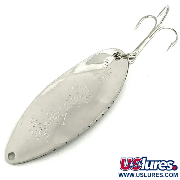 Vintage  Seneca Little Cleo (Hula Girl), 3/4oz Nickel / purple fishing spoon #7238