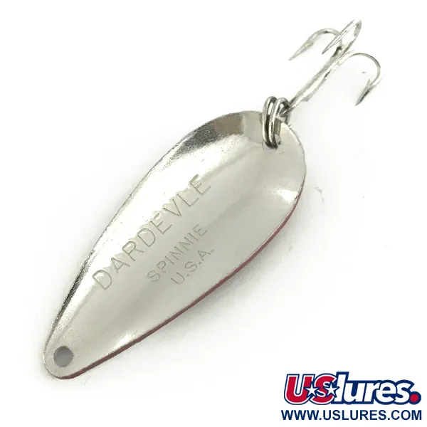  Eppinger Dardevle Spinnie, 1/3oz Red / White / Nickel fishing spoon #7245