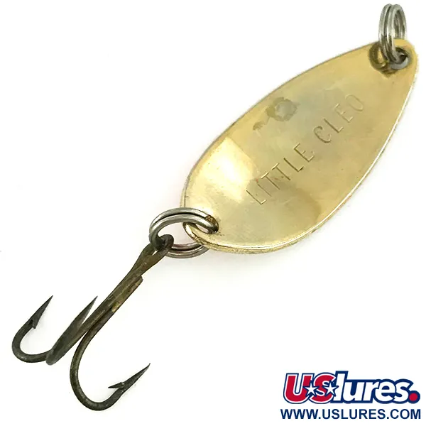 Vintage   Acme Little Cleo, 1/8oz Gold / Orange fishing spoon #7259