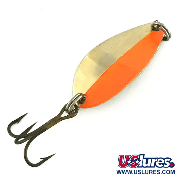 Vintage   Acme Little Cleo, 1/8oz Gold / Orange fishing spoon #7259