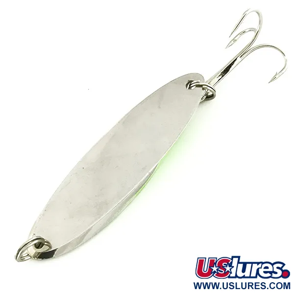 Vintage  Acme Kastmaster , 1oz Nickel / Green fishing spoon #7262