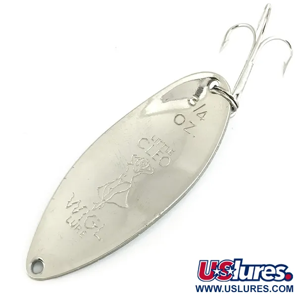 Vintage  Seneca Little Cleo (Hula Girl), 3/4oz Light Blue / Nickel fishing spoon #7266