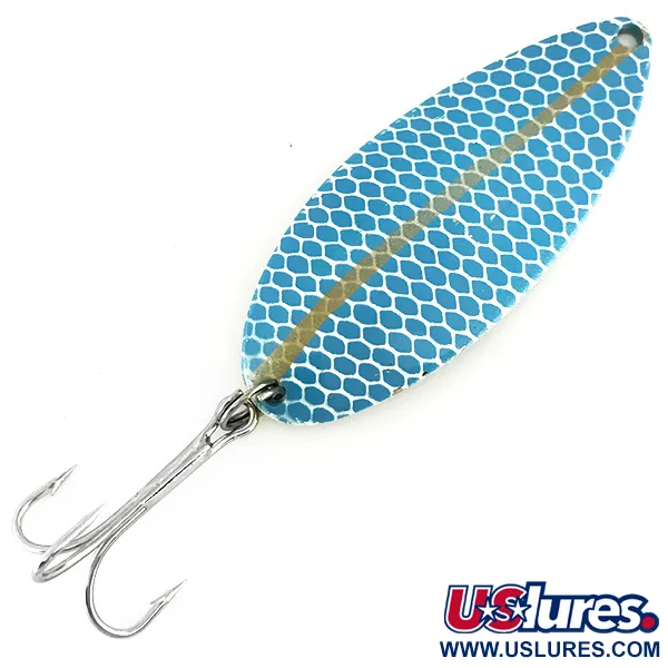 Vintage  Seneca Little Cleo (Hula Girl), 3/4oz Light Blue / Nickel fishing spoon #7266