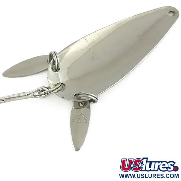 Vintage   Marathon (with sonic blades), 2/5oz Nickel fishing spoon #7269