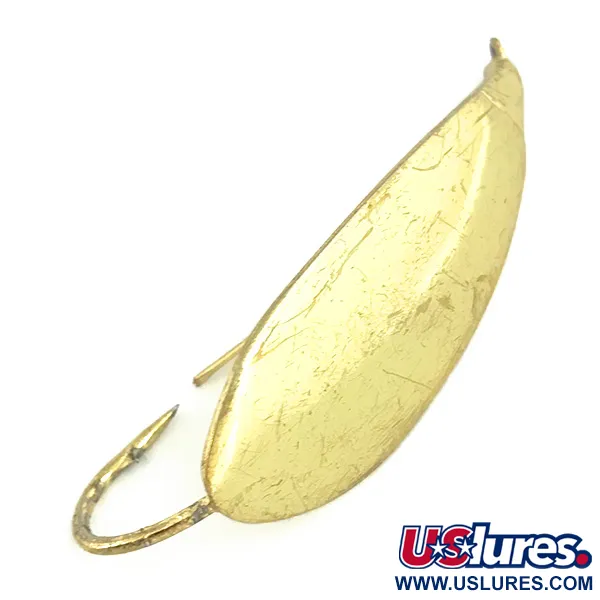 Vintage   Weedless Johnson Silver Minnow, 1/3oz Gold fishing spoon #7280