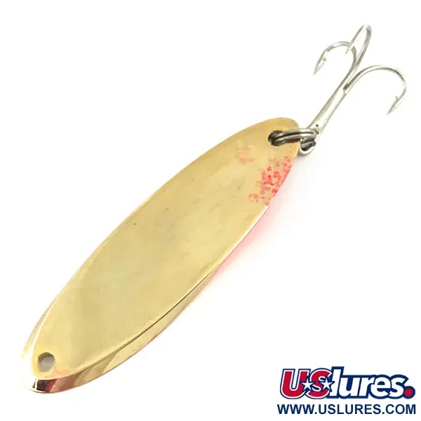 Vintage  Acme Kastmaster , 3/4oz Gold / Red fishing spoon #7281