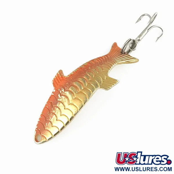 Vintage   Acme Phoebe, 3/16oz Gold / Orange fishing spoon #7287