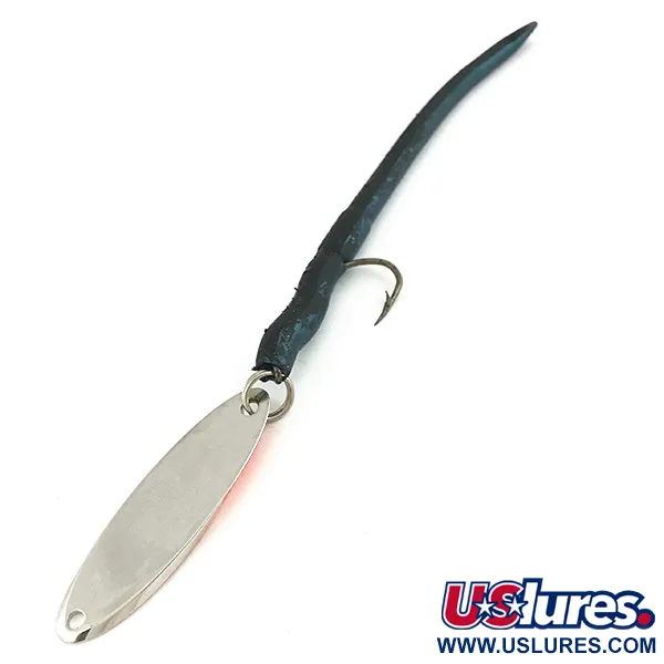 Vintage  Acme Kastmaster , 1/4oz Nickel / Orange fishing spoon #7298