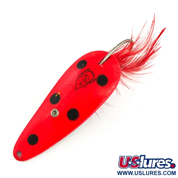 Vintage  Eppinger Weedless Dardevle Imp, 2/5oz Red / Black / Nickel fishing spoon #7318