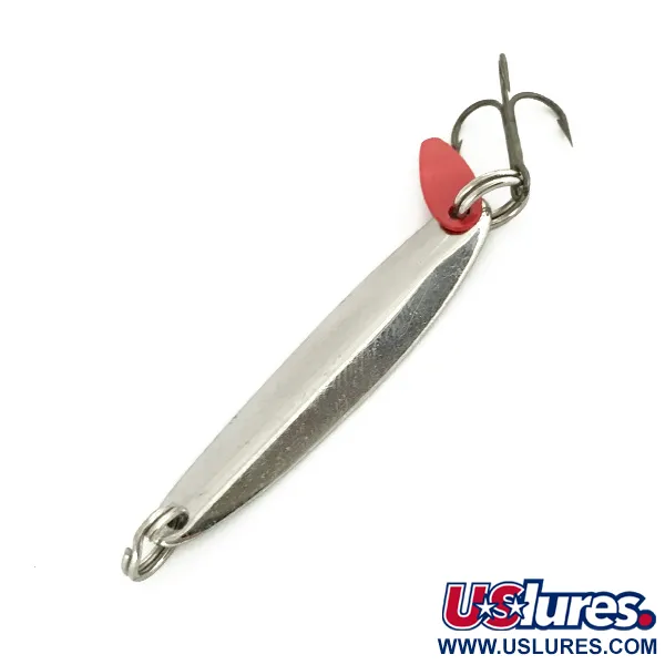 Vintage   Bay de Noc Swedish pimple, 3/16oz Nickel / Green fishing spoon #7323