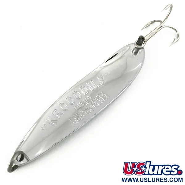  Luhr Jensen Krocodile Die #4, 1/2oz Nickel fishing spoon #7336