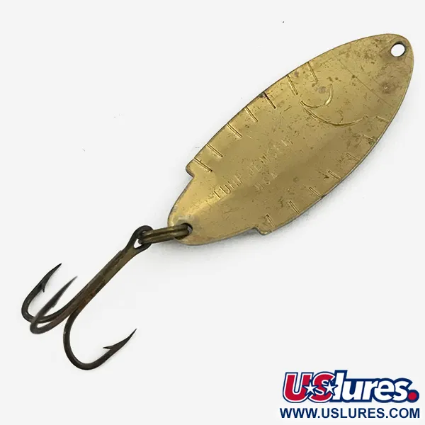 Vintage   Luhr Jensen, 1/4oz Black Trout / Gold fishing spoon #7339