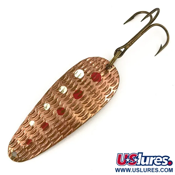Vintage   Thomas Syclone, 1/3oz Hammered Copper fishing spoon #7342