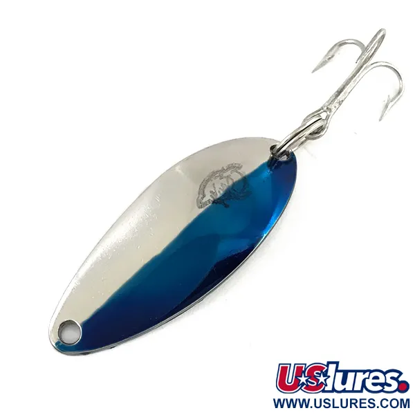 Vintage  Eppinger Dardevle Devle Dog 5200, 1/4oz Nickel / Blue fishing spoon #7344