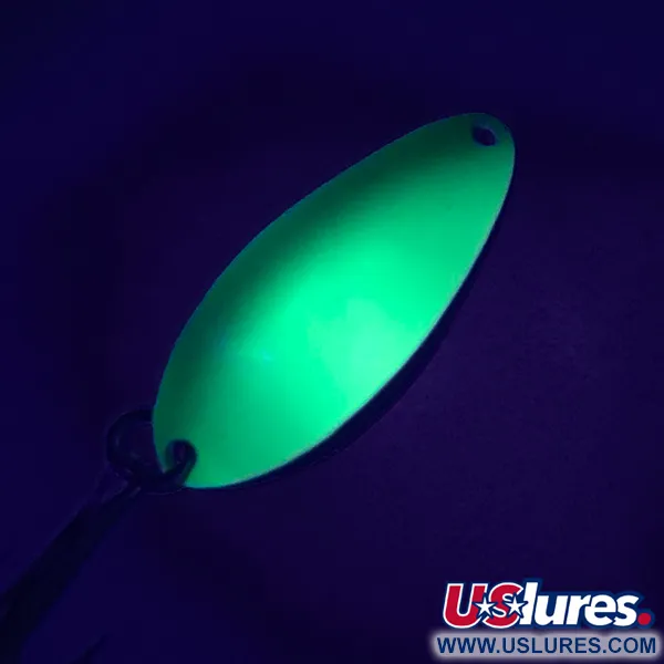  Seneca Little Cleo (Hula Girl) UV, 1/3oz Yellow / Green / Nickel fishing spoon #7364