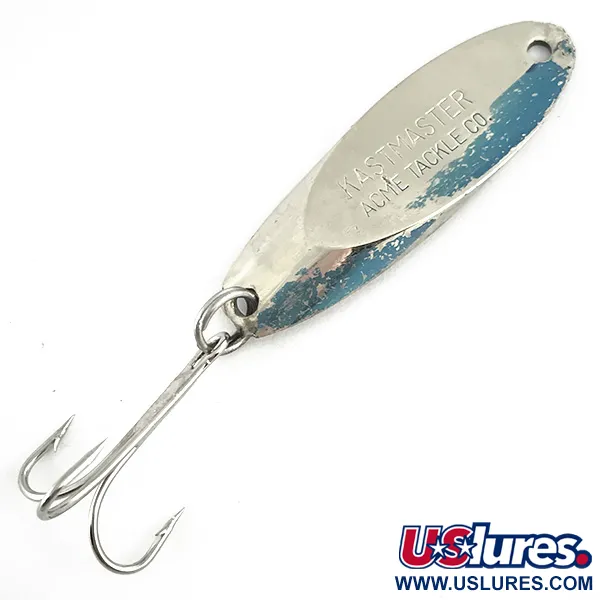 Vintage  Acme Kastmaster , 1/2oz Nickel / Blue fishing spoon #7377