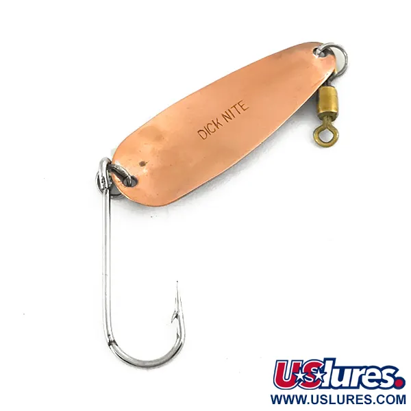 Vintage  Dick Nite Spoons Dick Nite #2, 1/16oz Copper fishing spoon #7378