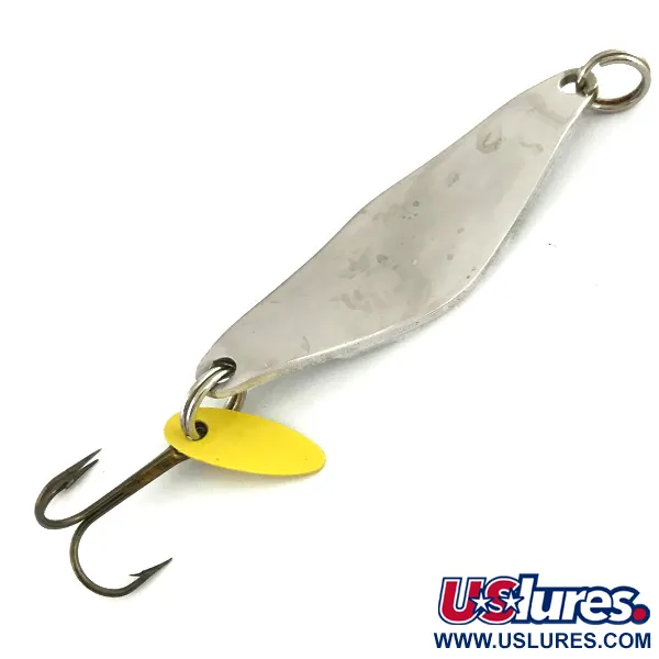 Vintage   Bay de Noc Do-Jigger, 1/3oz Nickel / Rainbow Hologram fishing spoon #7384