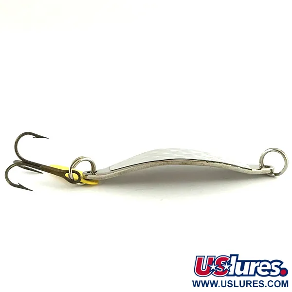 Vintage   Bay de Noc Do-Jigger, 1/3oz Nickel / Rainbow Hologram fishing spoon #7384