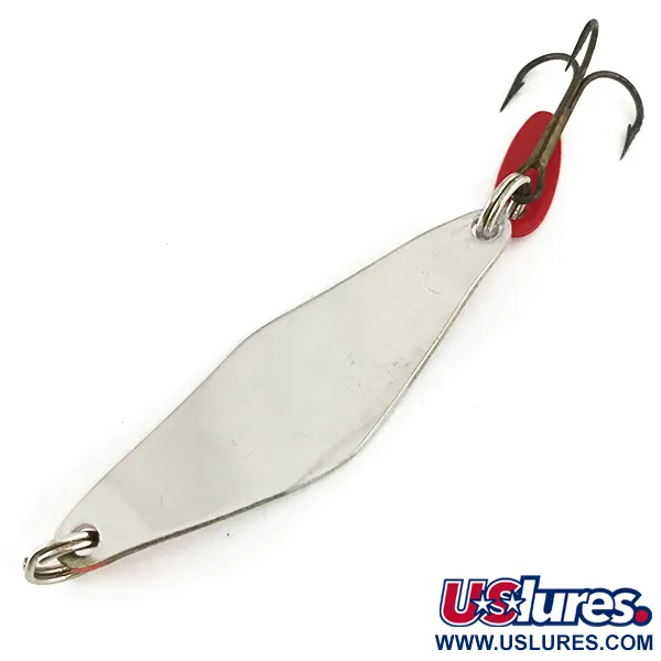 Vintage   Bay de Noc Do-Jigger, 1/3oz Nickel / Red fishing spoon #7397