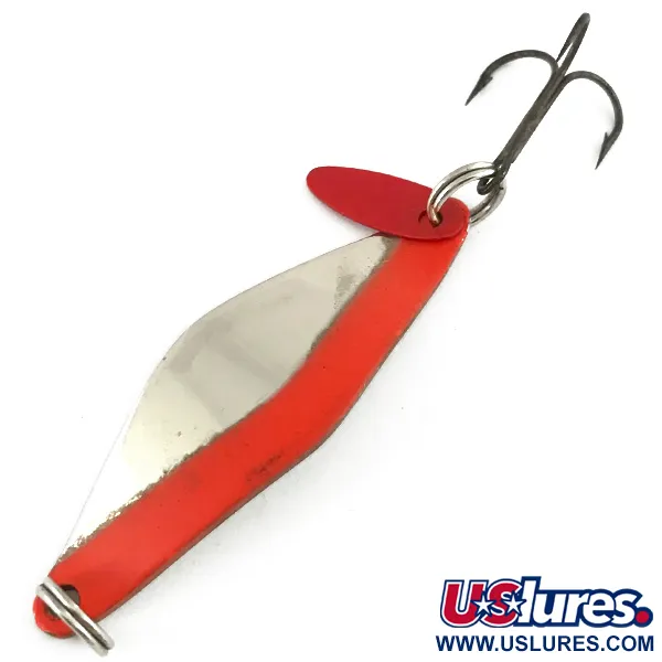 Vintage   Bay de Noc Do-Jigger, 1/3oz Nickel / Red fishing spoon #7397