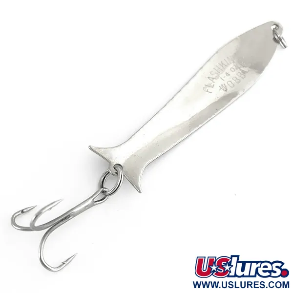   Acme Flash-King Wobbler , 1/4oz Hammered Nickel / Blue fishing spoon #7409