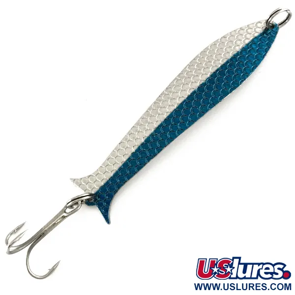   Acme Flash-King Wobbler , 1/4oz Hammered Nickel / Blue fishing spoon #7409