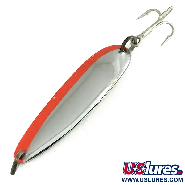  Luhr Jensen Krocodile Die #4 UV, 2/3oz Nickel / Red fishing spoon #7411