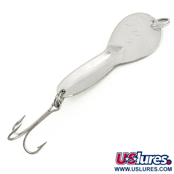  Acme Dazzler #2 UV, 1/4oz Green / Yellow / Nickel fishing spoon #7455