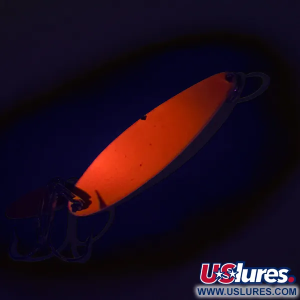 Vintage   Bay de Noc Swedish pimple UV, 1/2oz Red fishing spoon #7469