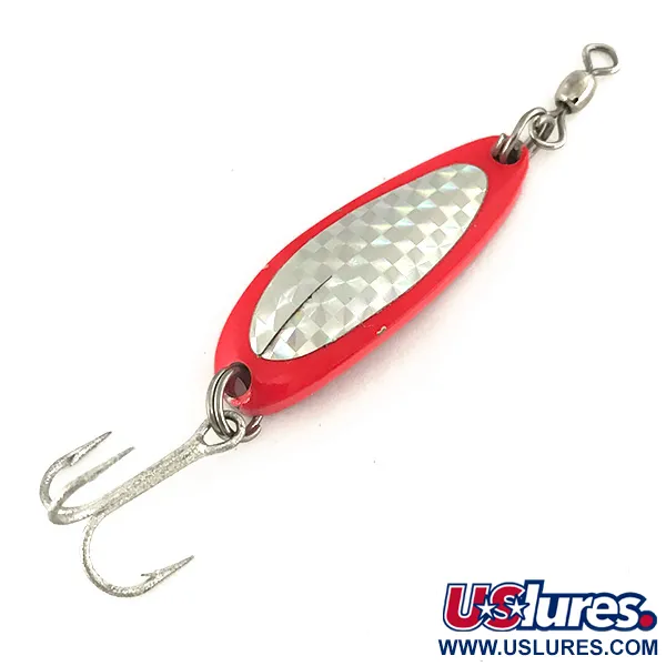 Luhr Jensen Krocodile UV, 1/3oz Red / Black fishing spoon #7485