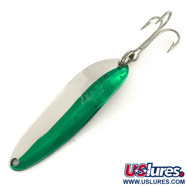 Vintage  Eppinger Dardevle Cop-E-Cat 7300, 1/3oz Nickel / Green fishing spoon #7487
