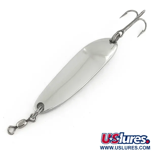 Vintage  Luhr Jensen Krocodile Die #3, 1/2oz Nickel fishing spoon #7488