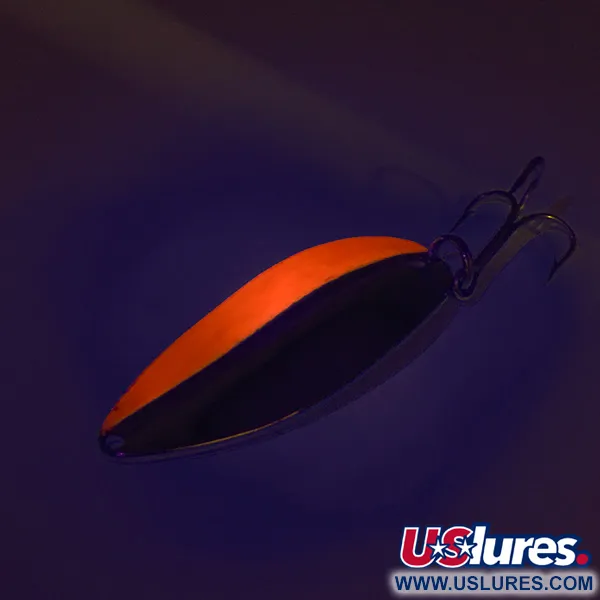 Vintage  TODDCO Main liner UV, 3/4oz Nickel / Red fishing spoon #7518