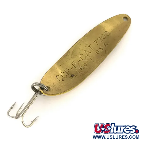  Eppinger Dardevle Cop-E-Cat 7300, 1/3oz Five of Diamonds (Yellow / Black / Brass) fishing spoon #7524