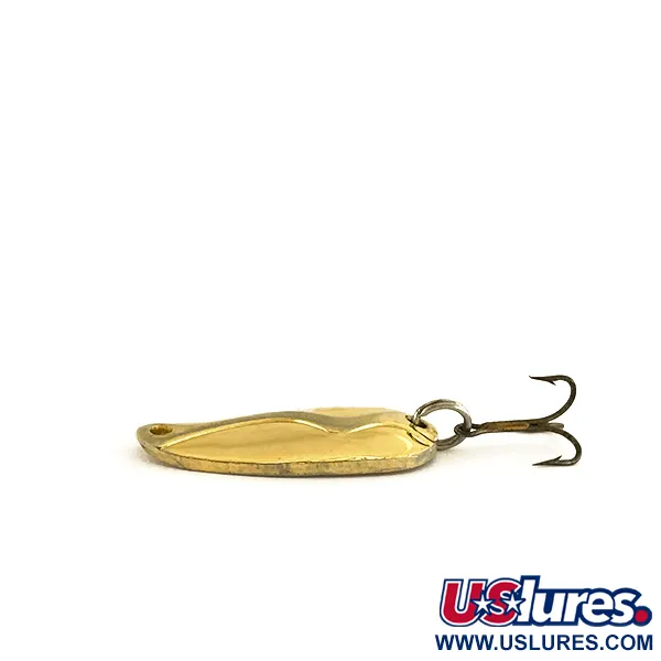 Vintage  Acme Kamlooper Junior, 1/4oz Gold fishing spoon #7532